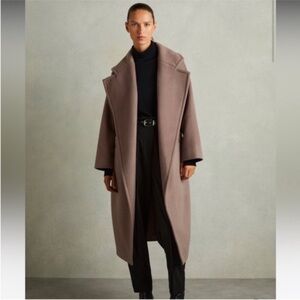 Reiss Taupe Hand-Finished Coat